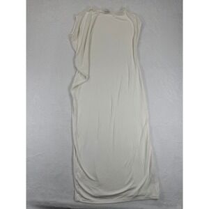 MARCELLA Cream Off Shoulder Draped Maxi Dress Size M Tencel Elastane